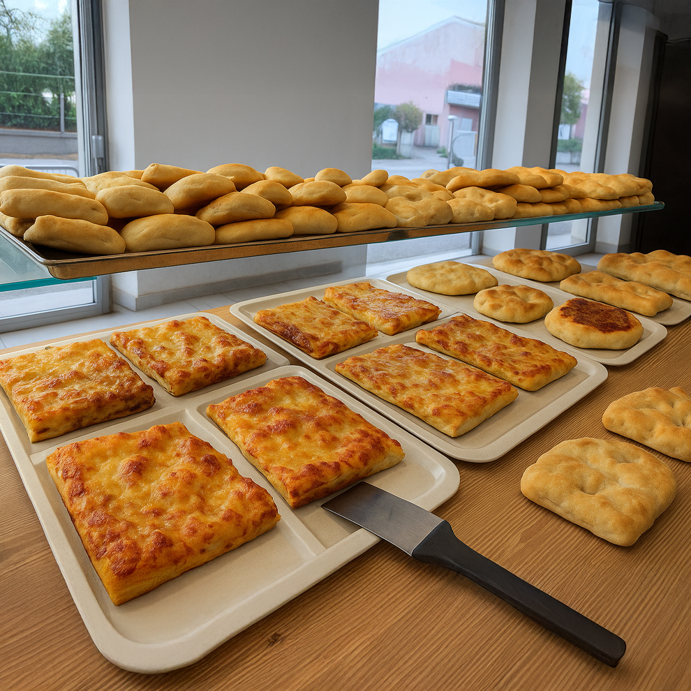 Trancio di pizza alta e soffice - Panificio Carboni Carbonate.